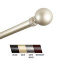 Central Design Central Design 100-01-663 Globus 1 in. Curtain Rod; 66-120 in. - Gold 100-01-663